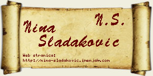 Nina Sladaković vizit kartica